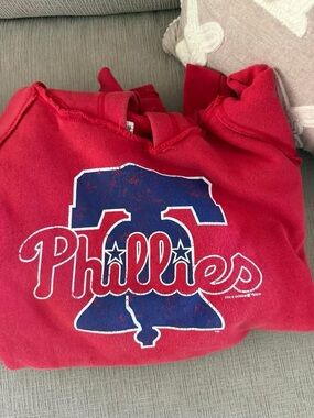 Red Phillies Graphic Hoodie Sweatshirt